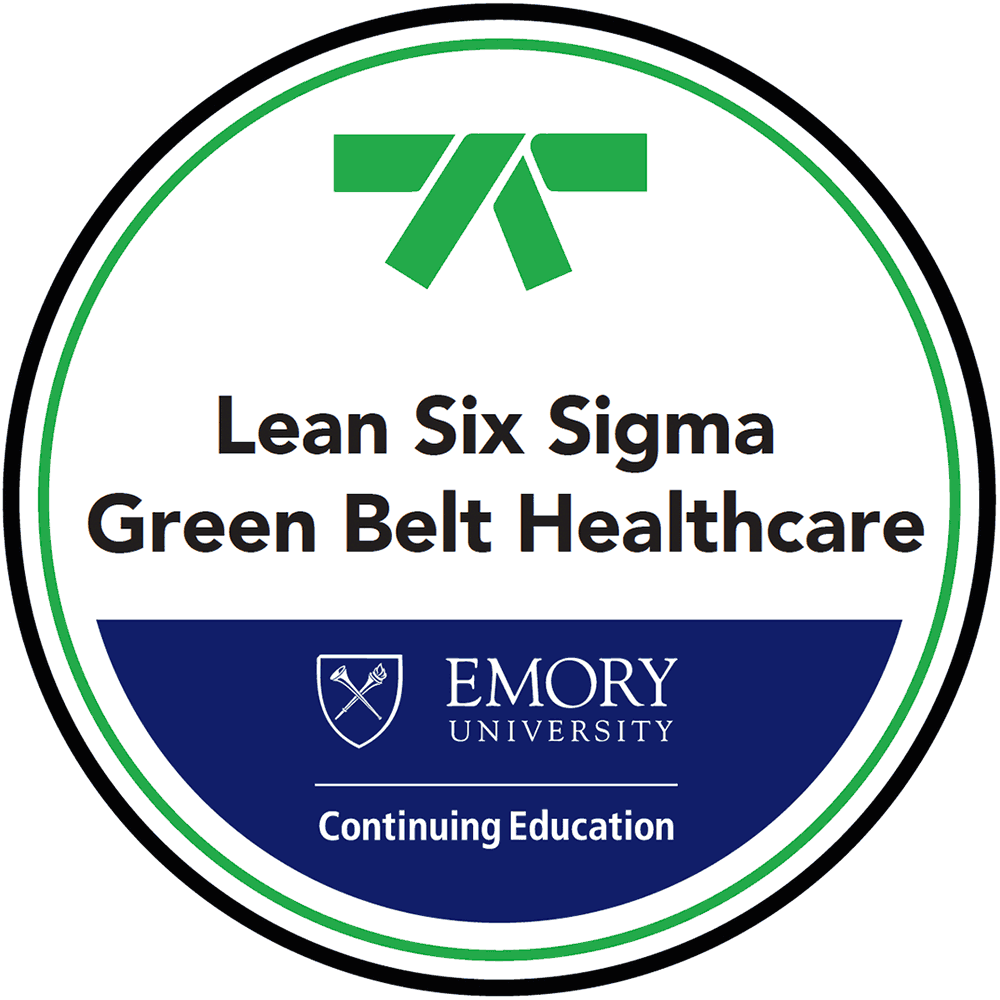Lean Six Sigma Green Belt for Healthcare badge