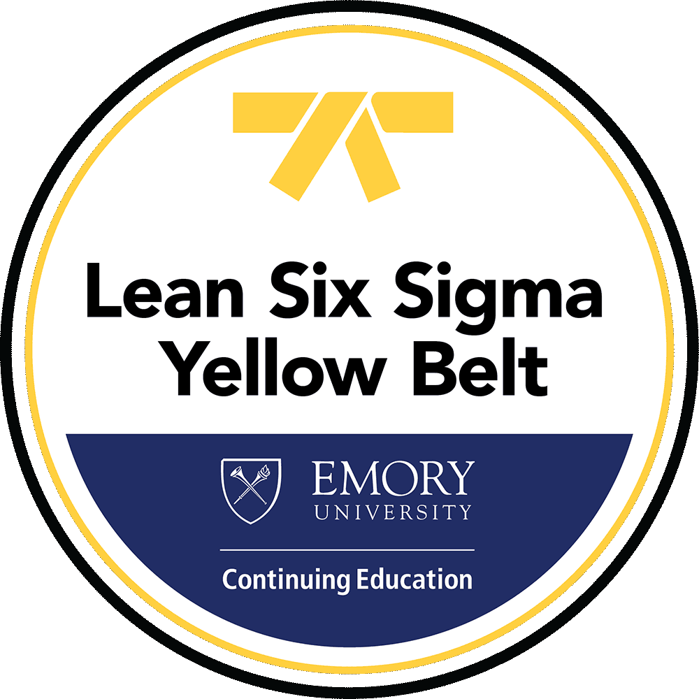 Digital Badging Lean Six Sigma Emory Continuing Education